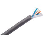 Belden Twisted Pair Data Cable, 2 Pairs, 0.2 mm², 4 Cores, 24 AWG, Screened, 152m, Chrome Sheath