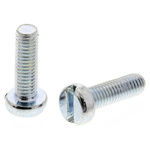 RS PRO, M3 Cheese Head, 10mm Steel Slot Bright Zinc Plated