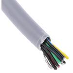 Alpha Wire Twisted Pair Data Cable, 6 Pairs, 0.22 mm², 12 Cores, 24 AWG, Screened, 30m, Grey Sheath