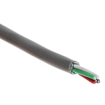Alpha Wire Twisted Pair Data Cable, 2 Pairs, 0.35 mm², 4 Cores, 22 AWG, Screened, 30m, Grey Sheath