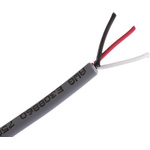 Alpha Wire Multicore Data Cable, 0.35 mm², 3 Cores, 22 AWG, Unscreened, 30m, Grey Sheath