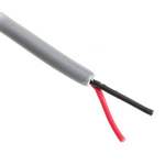 Alpha Wire Multicore Data Cable, 0.35 mm², 2 Cores, 22 AWG, Unscreened, 30m, Grey Sheath