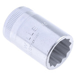 STAHLWILLE 17mm Bi-Hex Socket With 1/2 in Drive , Length 38 mm