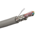 Alpha Wire Multicore Data Cable, 0.35 mm², 6 Cores, 22 AWG, Screened, 50m, Grey Sheath