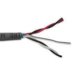 Alpha Wire Data Cable, 0.2 mm², 4 Cores, 22 AWG, Screened, 30m, Grey Sheath