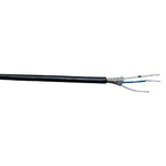 Alpha Wire Twisted Pair Data Cable, 1 Pairs, 0.462 mm², 2 Cores, 22 AWG, Screened, 30m, Black Sheath