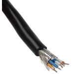 Alpha Wire Twisted Pair Data Cable, 2 Pairs, 0.456 mm², 4 Cores, 22 AWG, Screened, 30m, Black Sheath