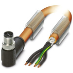 Phoenix Contact Male 4 way M12 to Unterminated Sensor Actuator Cable, 1.5m