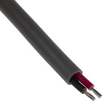 RS PRO Multicore Data Cable, 1 Pairs, 0.51 mm², 2 Cores, 20 AWG, Unscreened, 100m, Grey Sheath