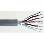 RS PRO Twisted Pair Data Cable, 2 Pairs, 0.34 mm², 4 Cores, 22 AWG, Screened, 500m, Grey Sheath