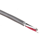 RS PRO Data Cable, 0.22 mm², 3 Cores, 24 AWG, Screened, 100m, Grey Sheath
