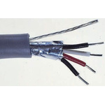 RS PRO Multicore Data Cable, 2 Pairs, 0.64 mm², 4 Cores, 22 AWG, Screened, 500m, Grey Sheath