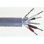 RS PRO Multicore Data Cable, 2 Pairs, 0.22 mm², 4 Cores, 24 AWG, Screened, 100m, Grey Sheath