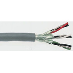 RS PRO Multicore Data Cable, 3 Pairs, 0.33 mm², 6 Cores, 22 AWG, Screened, 100m, Grey Sheath
