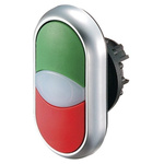 Eaton Round Green, Red Push Button Head - Momentary, M22 Series, 22mm Cutout, Round