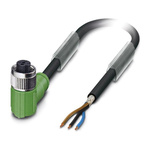 Phoenix Contact Female 3 way M12 to Sensor Actuator Cable, 3m