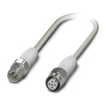 Phoenix Contact Straight Male 4 way M12 to Straight Female 4 way M12 Sensor Actuator Cable, 3m