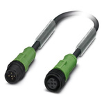 Phoenix Contact Male 5 way M12 to Female 5 way M12 Sensor Actuator Cable, 1.5m
