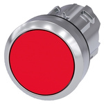 Siemens Flat Red Push Button Head - Momentary, SIRIUS ACT Series, 22mm Cutout, Round