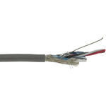 Alpha Wire Multicore Industrial Cable, 0.38 mm², 3 Cores, 22 AWG, Screened, 30m, Grey Sheath