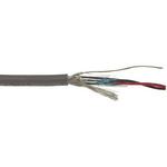 Alpha Wire Multicore Industrial Cable, 0.2 mm², 2 Cores, 24 AWG, Screened, 30m, Grey Sheath