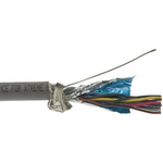 Alpha Wire Twisted Pair Data Cable, 6 Pairs, 0.14 mm², 12 Cores, 26 AWG, Screened, 30m, Grey Sheath