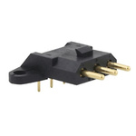 Souriau SMS Series Right Angle Through Hole PCB Header, 3 Contact(s), 5.08mm Pitch, 1 Row(s), Shrouded