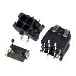 Molex Micro-Fit 3.0 Series Straight Surface Mount PCB Header, 4 Contact(s), 3.0mm Pitch, 2 Row(s), Shrouded