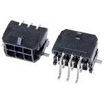 Molex Micro-Fit 3.0 Series Right Angle Surface Mount PCB Header, 6 Contact(s), 3.0mm Pitch, 2 Row(s), Shrouded