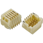 Hirose DF20 Series Right Angle Surface Mount PCB Header, 10 Contact(s), 1.0mm Pitch, 2 Row(s), Shrouded