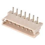 Molex SPOX Series Right Angle Through Hole PCB Header, 7 Contact(s), 2.5mm Pitch, 1 Row(s), Shrouded