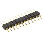 Preci-Dip Right Angle Surface Mount Pin Header, 11 Contact(s), 2.0mm Pitch, 1 Row(s), Unshrouded