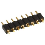 Preci-Dip Straight Through Hole Spring Loaded Connector, 12 Contact(s), 2.54mm Pitch, 1 Row(s), Shrouded