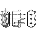 TE Connectivity Commercial MATE-N-LOK Series Straight Through Hole PCB Header, 4 Contact(s), 5.08mm Pitch, 1 Row(s),