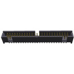 TE Connectivity AMP-LATCH Series Straight Through Hole PCB Header, 50 Contact(s), 2.54mm Pitch, 2 Row(s), Shrouded