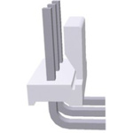 TE Connectivity MTA-156 Series Right Angle Through Hole Pin Header, 3 Contact(s), 3.96mm Pitch, 1 Row(s), Unshrouded