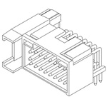 Molex Right Angle Through Hole PCB Header, 2, 14 Contact(s), 2.5mm Pitch, 2 Row(s), Shrouded