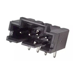 TE Connectivity AMPMODU MTE Series Right Angle Through Hole PCB Header, 4 Contact(s), 2.54mm Pitch, 1 Row(s), Shrouded