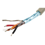 Alpha Wire Multicore Data Cable, 0.09 mm², 4 Cores, 28 AWG, Screened, 50m, Grey Sheath