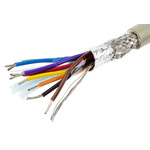 Alpha Wire Multicore Data Cable, 1.23 mm², 8 Cores, 16 AWG, Screened, 50m, Grey Sheath
