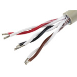Alpha Wire Twisted Pair Data Cable, 3 Pairs, 0.81 mm², 6 Cores, 18 AWG, Unscreened, 50m, Grey Sheath