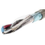 Alpha Wire Twisted Pair Data Cable, 2 Pairs, 0.35 mm², 4 Cores, 22 AWG, Screened, 50m, Grey Sheath