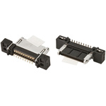Hirose 3800 Series Straight Surface Mount PCB Header, 18 Contact(s), 0.8mm Pitch, Shrouded