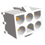 TE Connectivity Universal MATE-N-LOK Series Straight Through Hole PCB Header, 6 Contact(s), 6.35mm Pitch, 3 Row(s),