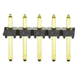 Samtec TLW Series Straight Through Hole Pin Header, 5 Contact(s), 2.54mm Pitch, 1 Row(s), Unshrouded