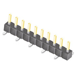 Samtec TSM Series Straight Surface Mount Pin Header, 10 Contact(s), 2.54mm Pitch, 1 Row(s), Unshrouded