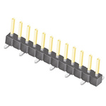 Samtec TSM Series Straight Surface Mount Pin Header, 12 Contact(s), 2.54mm Pitch, 1 Row(s), Unshrouded