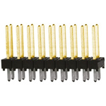 Samtec TSW Series Straight Through Hole Pin Header, 18 Contact(s), 2.54mm Pitch, 2 Row(s), Unshrouded