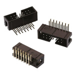 Wurth Elektronik WR-BHD Series Right Angle Through Hole PCB Header, 20 Contact(s), 2.54mm Pitch, 2 Row(s), Shrouded