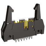 TE Connectivity AMP-LATCH Series Straight Through Hole PCB Header, 16 Contact(s), 2.54mm Pitch, 2 Row(s), Shrouded